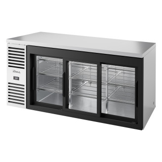 True RVS barkoelkast - 3 glazen schuifdeuren - 660L
