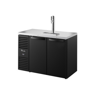 True 2-deurs fustkoeler met 1 tap - 440L - zwart