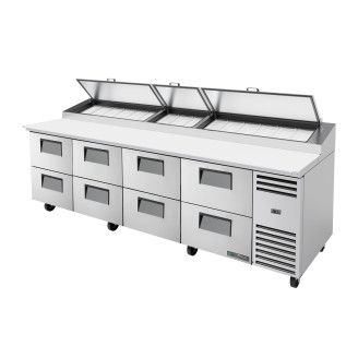 True pizzawerkbank met 8 lades - 1124L (15x 1/3)
