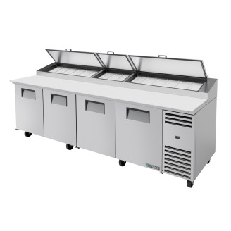 True pizzawerkbank 4-deurs - 1124L (15x 1/3)