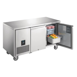Polar U-Serie RVS vrieswerkbank - 2 deuren