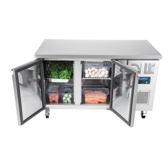 Polar U-Serie Dubbeldeurs koelwerkbank - 282L