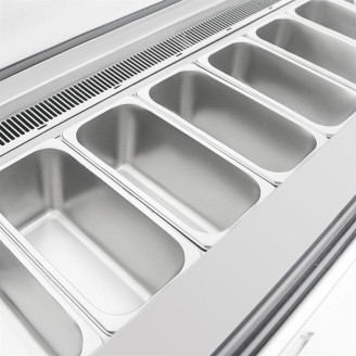 Polar U-Series 6-Pan Schepijsvitrine