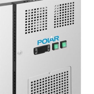 Polar U Series koelwerkbank met twee glazen deuren
