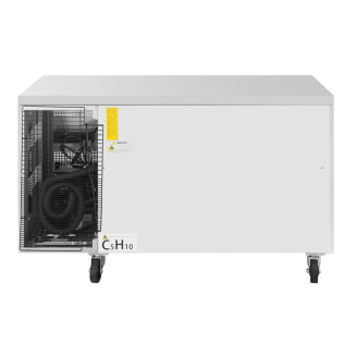 Polar U Series koelwerkbank met twee glazen deuren