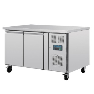 Polar U-serie 2-deurs Koelwerkbank met euronorm opslag - UA083 - 427L