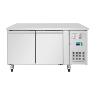 Polar U-serie 2-deurs Koelwerkbank met euronorm opslag - UA083 - 427L