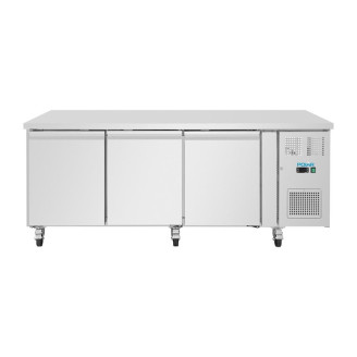 Polar U-serie 3-deurs Koelwerkbank met euronorm opslag - 634L