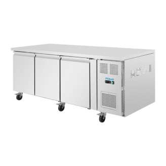 Polar U-serie 3-deurs Koelwerkbank met euronorm opslag - 634L