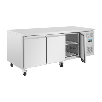 Polar U-serie 3-deurs Koelwerkbank met euronorm opslag - 634L