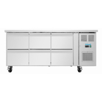 Polar U-Series Gastronorm koelwerkbank met zes laden