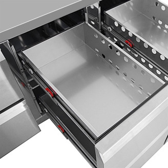 Polar U-Series Gastronorm koelwerkbank met zes laden