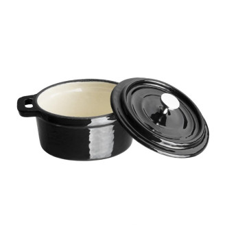 Vogue gietijzeren mini ronde braadpan zwart