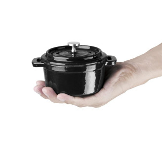 Vogue gietijzeren mini ronde braadpan zwart