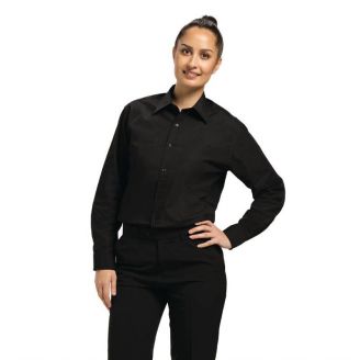 Uniform Works unisex overhemd lange mouw zwart