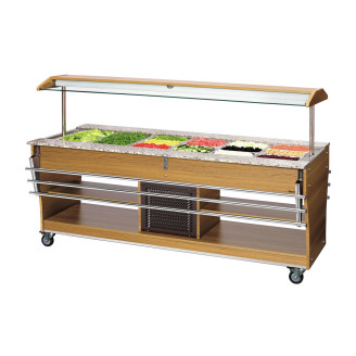 Bartscher buffetwagen, koud, 6x 1/1 gn