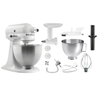 Bartscher kitchenaid 5k45ssewh, wit, 4,28l