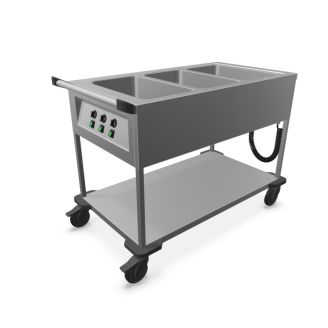 B.PRO Bain-marie wagen - SAW 3, 3 x 1/1 GN