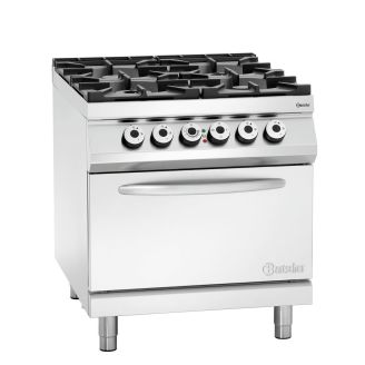 Bartscher 4-pits gasfornuis - elektrische oven, 2952271
