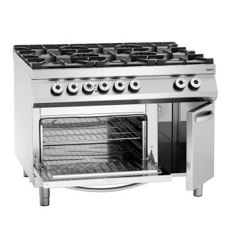 Bartscher 6-pits gasfornuis - elektrische oven, 2952481