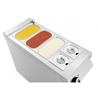 Bartscher elektrische Bain-Marie - 1 x 1/1 GN + 1 x 1/3 GN, 296303