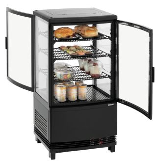 Bartscher mini-koelvitrine 64l2t zwart