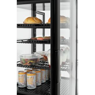 Bartscher mini-koelvitrine 64l2t zwart