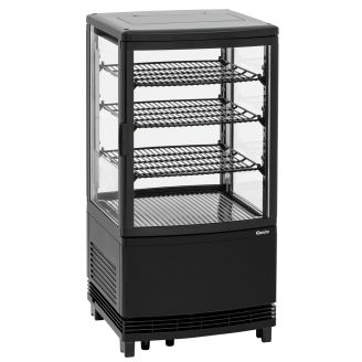 Bartscher mini-koelvitrine 64l2t zwart