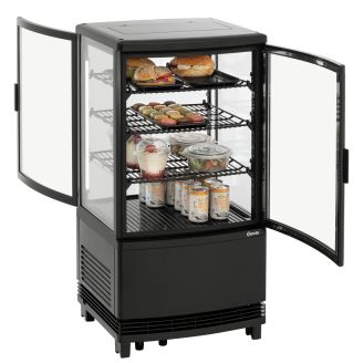 Bartscher mini-koelvitrine 64l2t zwart