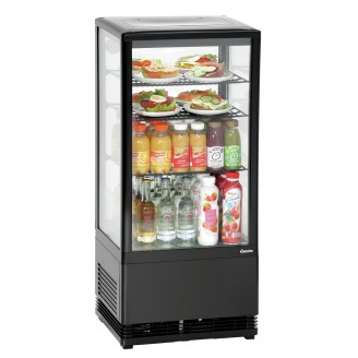 Bartscher Mini-koelvitrine 78L, zwart