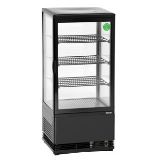 Bartscher Mini-koelvitrine 78L, zwart