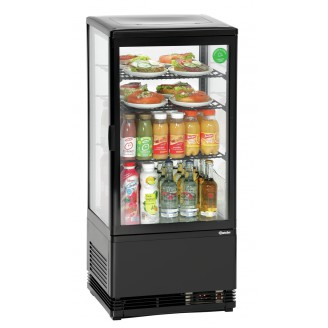 Bartscher Mini-koelvitrine 78L, zwart