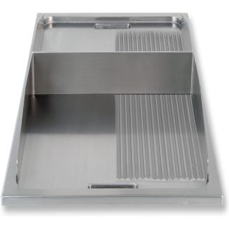 Berner inbouw braadpan 1/2 ribbel 12 kW 2 zones dubbele bediening