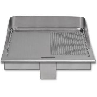 Berner inbouw braadpan 1/2 ribbel 14 kW 2 zones 800mm Mega