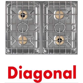 Berner inbouw gaskookplaat BEG4D70BB 18 kW