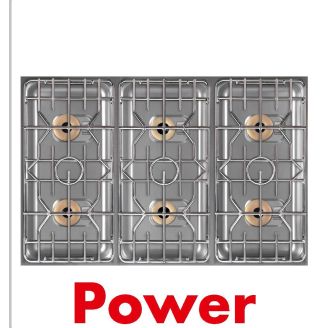 Berner inbouw gaskookplaat BEG6P85BB 41 kW