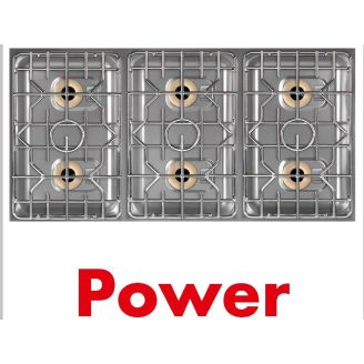 Berner inbouw gaskookplaat BEG6P70BB 33 kW