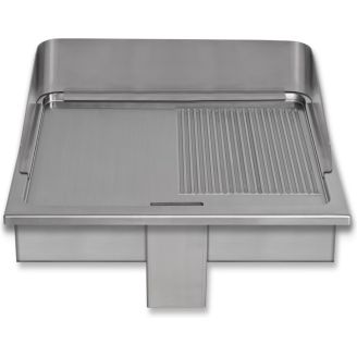 Berner inbouw inductiebraadpan glad-ribbel BGIH80 10 kW 2 zones