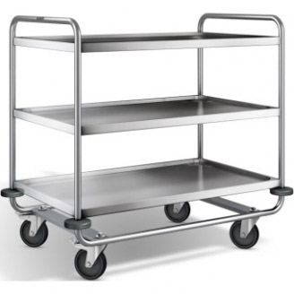 B.PRO RVS serveerwagen - 3 blads, SW 10x6-3
