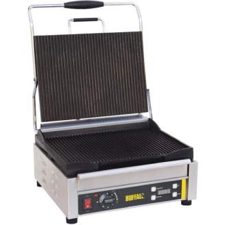 Buffalo grote contactgrill enkel gegroefd/gegroefd