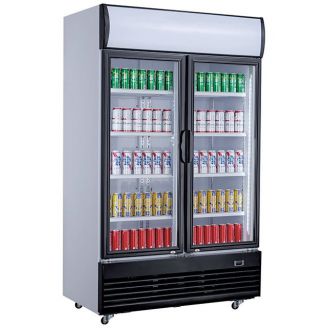 Combisteel koelkast - 2 glasdeuren - 1000 liter