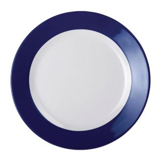 Kristallon Gala melamine borden met blauwe rand 26cm
