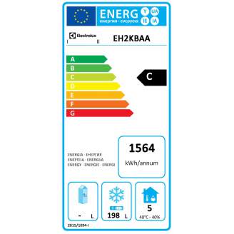 Electrolux ecostore vrieswerkbank - 290lt, 2 deuren, vlak blad