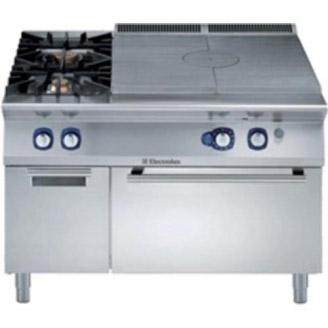 Electrolux gas doorkookplaat, 2-pits, gas oven, draaideurkast