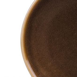 Olympia Kiln ronde coupeborden bruin 17,8cm