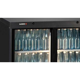 Gamko flessenkoeler - MG3/500GCS - 2 glazen draaideuren chroomstaal
