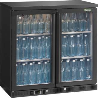 Gamko flessenkoeling MG2/250G (2 glasdeuren), inhoud: 250 L, antraciet