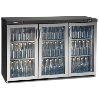 Gamko Maxiglass flessenkoeler LG3/315GCS chroomstaal 3x draaideur