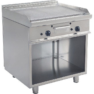 Saro gas geribbelde dubbele bakplaat E7/KTG2BAR