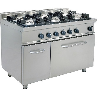 Saro 6-pits kooktafel met oven E7/KUPG6LN